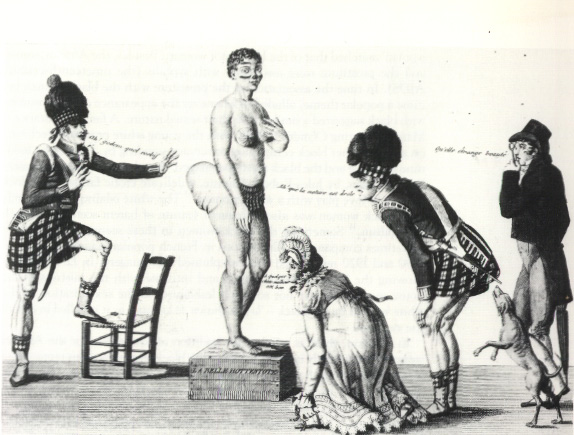 'La Belle Hottentot', a 19th century French print of Baartman.